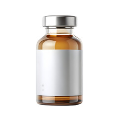 Injection bottle glass vial with blank white label
