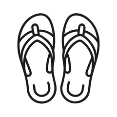 Beach Sandals with Straps Icon Design