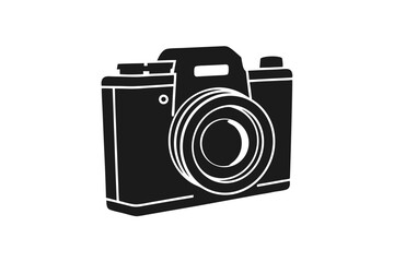 camera shot silhouette vector illustration