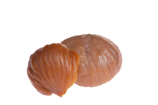 Chestnuts on a white background