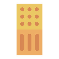 tactile paving flat icon for visual impairment navigation