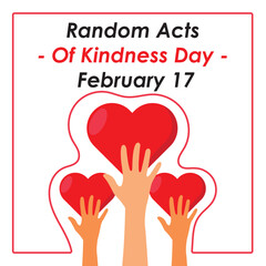 Vector Design National Random Acts of Kindness Day – February 17.