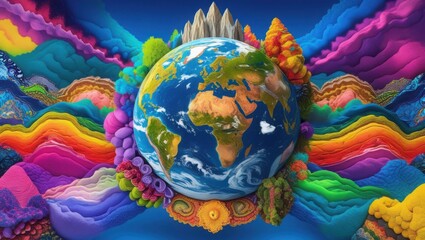 Obraz premium vibrant design t shirt