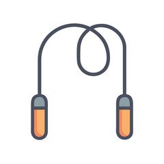Jump Rope with Curved Handles Icon Design