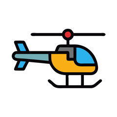 Toy Helicopter with Rotor Blades Icon Design