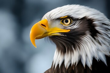 Obraz premium Majestic Bald Eagle Profile Close Up Portrait Photography