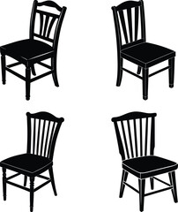 Wooden Chair silhouette vector
