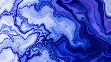 Obraz premium Blue Marble Ink Texture Abstract Background