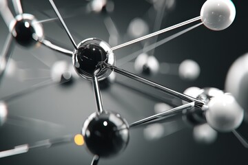 Exploring molecular structures laboratory scientific imagery dark background close-up chemistry concept