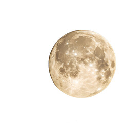 Naklejka premium moon with glowing stars on transparent background