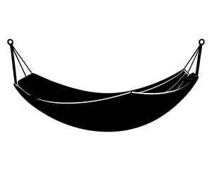 hammock silhouette vector illustration