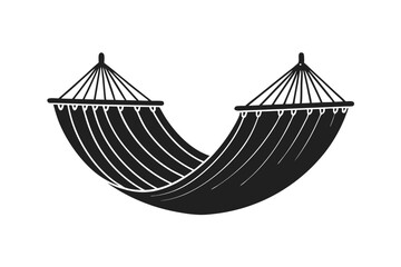 Fototapeta premium hammock silhouette vector illustration