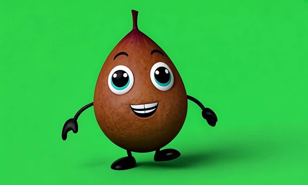 Smiling fruit character