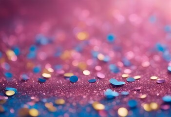 defocus bokeh delicate abstract blue yellow pink glitter texture template pattern iridescent background confetti empty blurry garland bright festive gleam glare shiny gradient magical fantasy