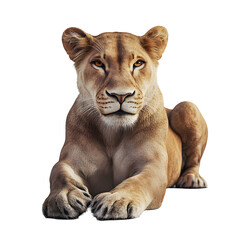 Fototapeta premium a beautiful lioness sitting