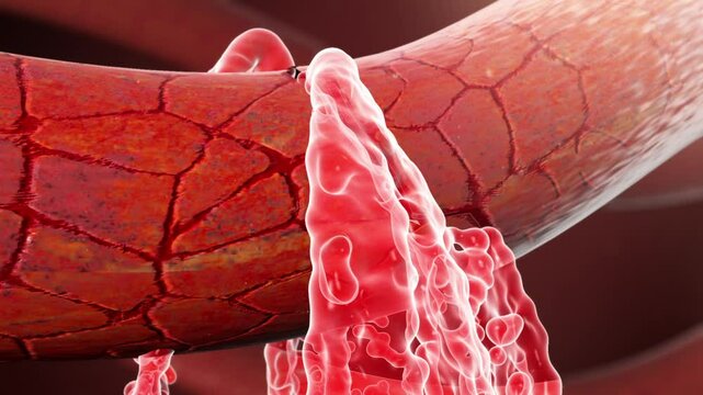 Cerebral hemorrhage, cerebral vascular hemorrhage, hypertension, vasodilation bleeding, congestion, bleeding due to external force,3D rendering.