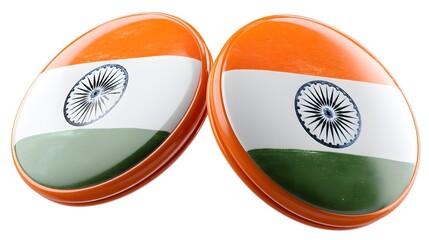 Indian Flag Discs Symbolizing Independence and Patriotism for Cultural Celebrations and Events