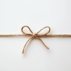 Simple tied bow on a piece of string