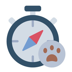 direction finder flat icon for hunter compass