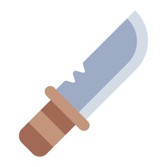 blade tool flat icon for wild hunting knife gear