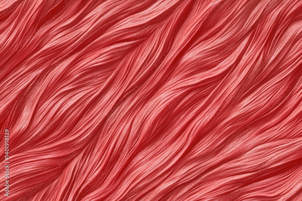 Poster Stylized muscle fibers in seamless red texture showcasing intricate patterns and flowing lines
