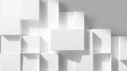 White tiled wall ideal for background use in interior design projects, photography backdrops, or architectural presentations. Enhances modern aesthetic appeal.