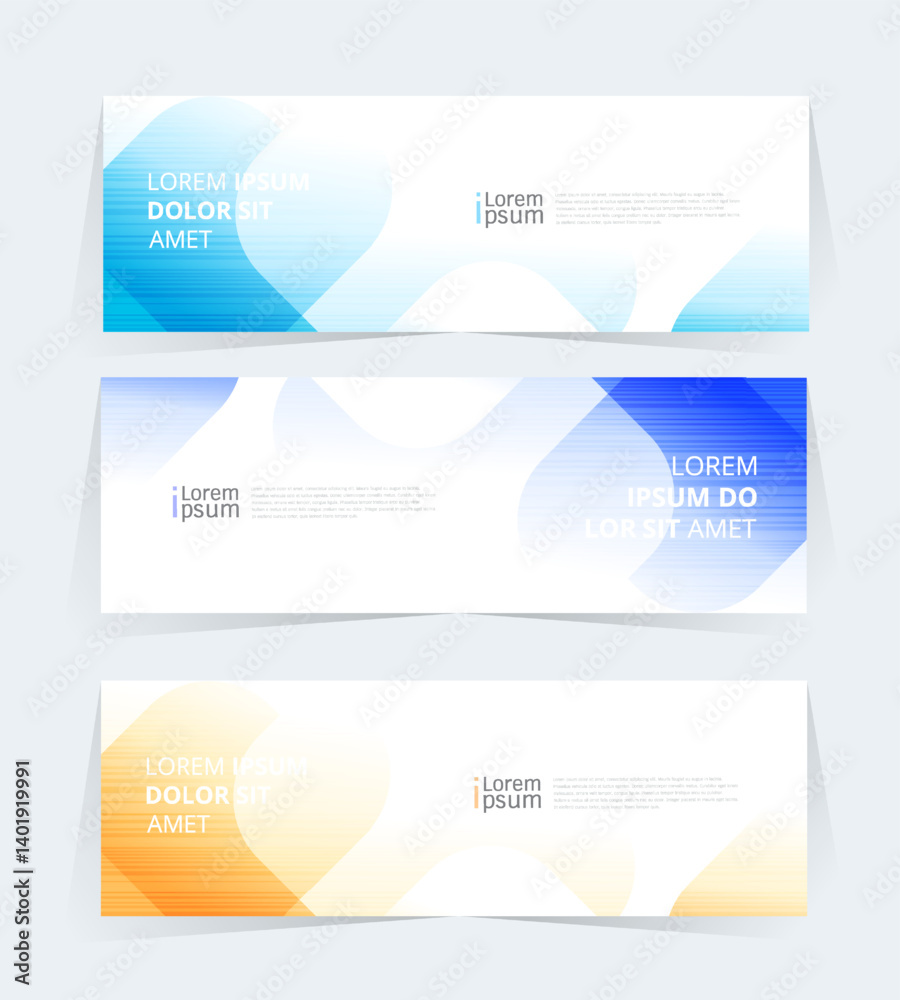 Wall mural geometric banner design with vector presentation template.