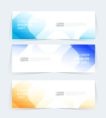 Fototapeta premium Geometric banner design with Vector presentation template.