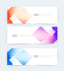 Geometric banner design with Vector presentation template.