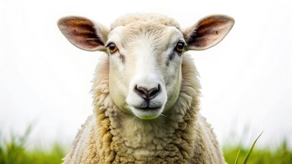 Fototapeta premium Vintage Sheep Photo: Farm Animals, Countryside Scene, Wool, Grazing Sheep, Retro Photography