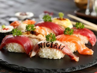 Vibrant Nigiri Sushi Art – A Visual Feast