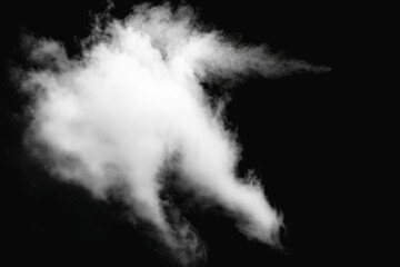 Smoke Cloud Isolated on Black Background