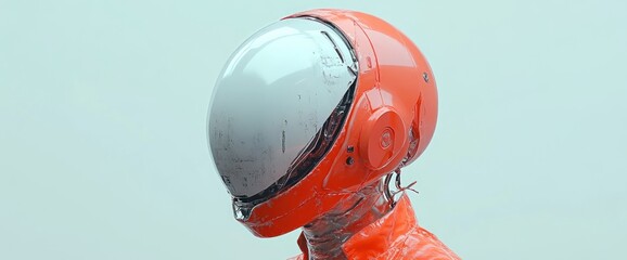 Futuristic Orange Helmet: A Glimpse into Tomorrow's Technology