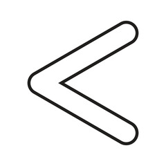 Direct left icon with clean, minimal style. Perfect for navigation, UI/UX design, maps, and direction guides. High-quality vector, fully scalable and easy to customize.