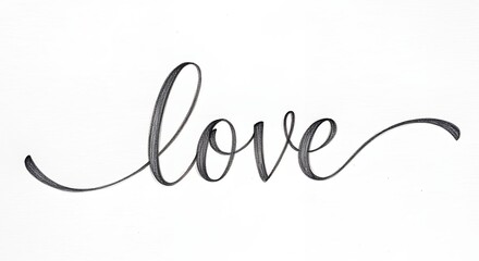 Love script typography design