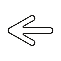 Obraz premium Direct left icon with clean, minimal style. Perfect for navigation, UI/UX design, maps, and direction guides. High-quality vector, fully scalable and easy to customize.