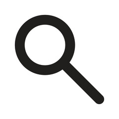 Magnifying search icon with modern, minimal design. Perfect for search tools, websites, apps, and analytics. High-quality vector, fully scalable and easy to customize.