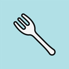 Fork icon symbolizes dining, table setting, culinary tools, and essential utensils for every meal.