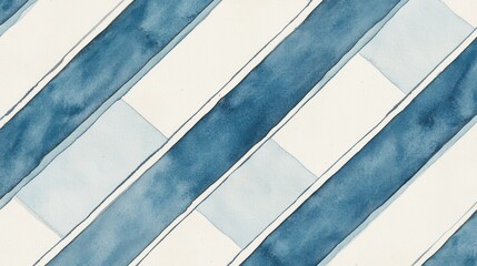 Watercolor diagonal stripes create a repeating pattern in shades of blue and white.