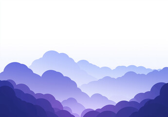 Obraz premium Blue and Purple Gradient Background – Flat Vector Illustration with Blurred Edges for Website Banners, Social Media Posts, and Presentations – Simple, Modern Design on a White Background