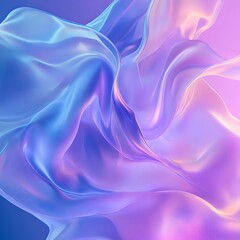 Obraz premium Abstract Flowing Light Waves in Purple and Blue