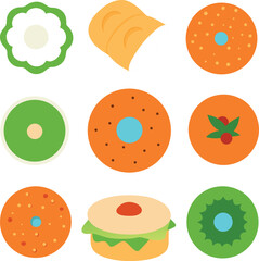 Fototapeta premium seamless pattern with donuts