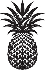 Obraz premium pineapple vector illustration, pineapple silhouette vector, pineapple logo vector black on white background
