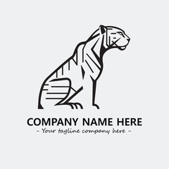 Phanter illustration black and white for logo company vector image
