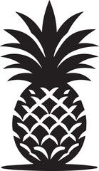 Obraz premium pineapple vector illustration, pineapple silhouette vector, pineapple logo vector black on white background