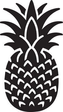 recommend clip art: pineapple vector illustration, pineapple silhouette vector, pineapple logo vector black on white background