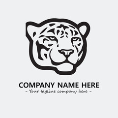 Phanter illustration black and white for logo company vector image
