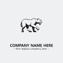 Phanter illustration black and white for logo company vector image
