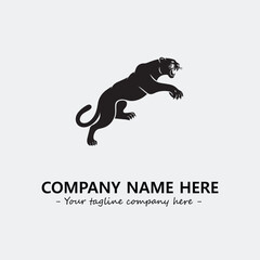 Phanter illustration black and white for logo company vector image

