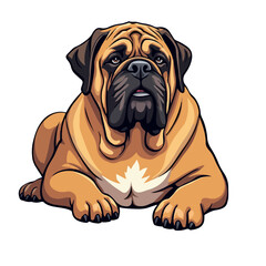 Obraz premium English mastiff vector illustration